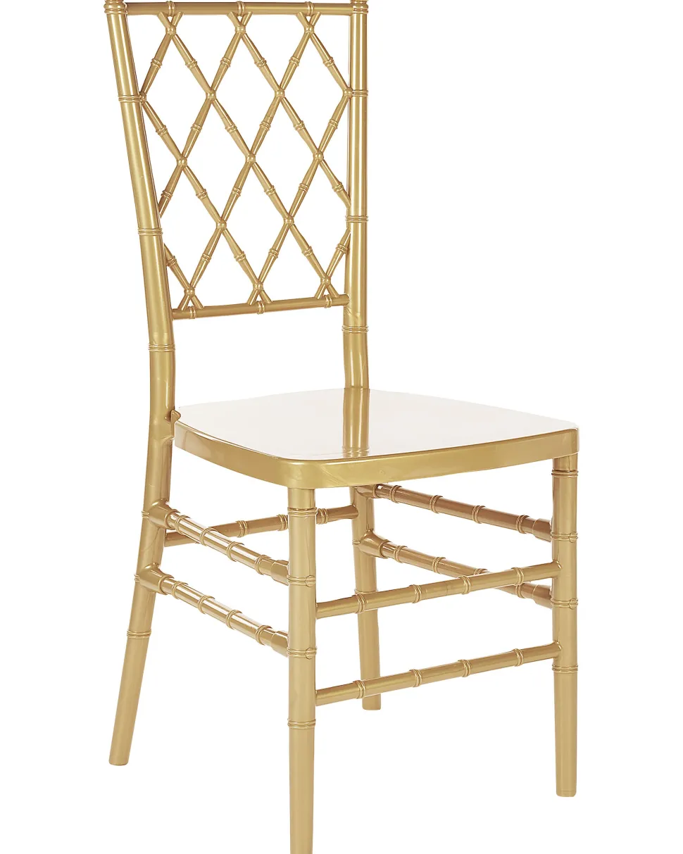 Esszimmerstuhl Kunststoff Gold Glanzend 2Er Set Clarion
