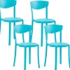 Esszimmerstuhl Kunststoff Blau 4Er Set Vieste