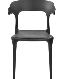 Esszimmerstuhl Kunststoff Schwarz 4Er Set Gubbio