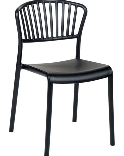 Esszimmerstuhl Kunststoff Schwarz 4Er Set Gela