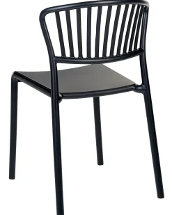 Esszimmerstuhl Kunststoff Schwarz 4Er Set Gela