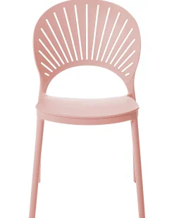Esszimmerstuhl Kunststoff Rosa 4Er Set Ostia