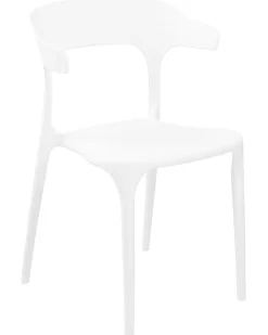 Esszimmerstuhl Kunststoff Weis 4Er Set Gubbio