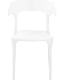 Esszimmerstuhl Kunststoff Weis 4Er Set Gubbio