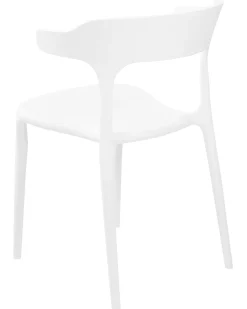 Esszimmerstuhl Kunststoff Weis 4Er Set Gubbio