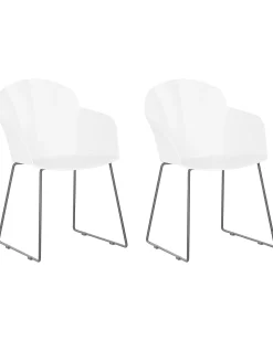 Esszimmerstuhl Kunststoff Weis 2Er Set Sylva