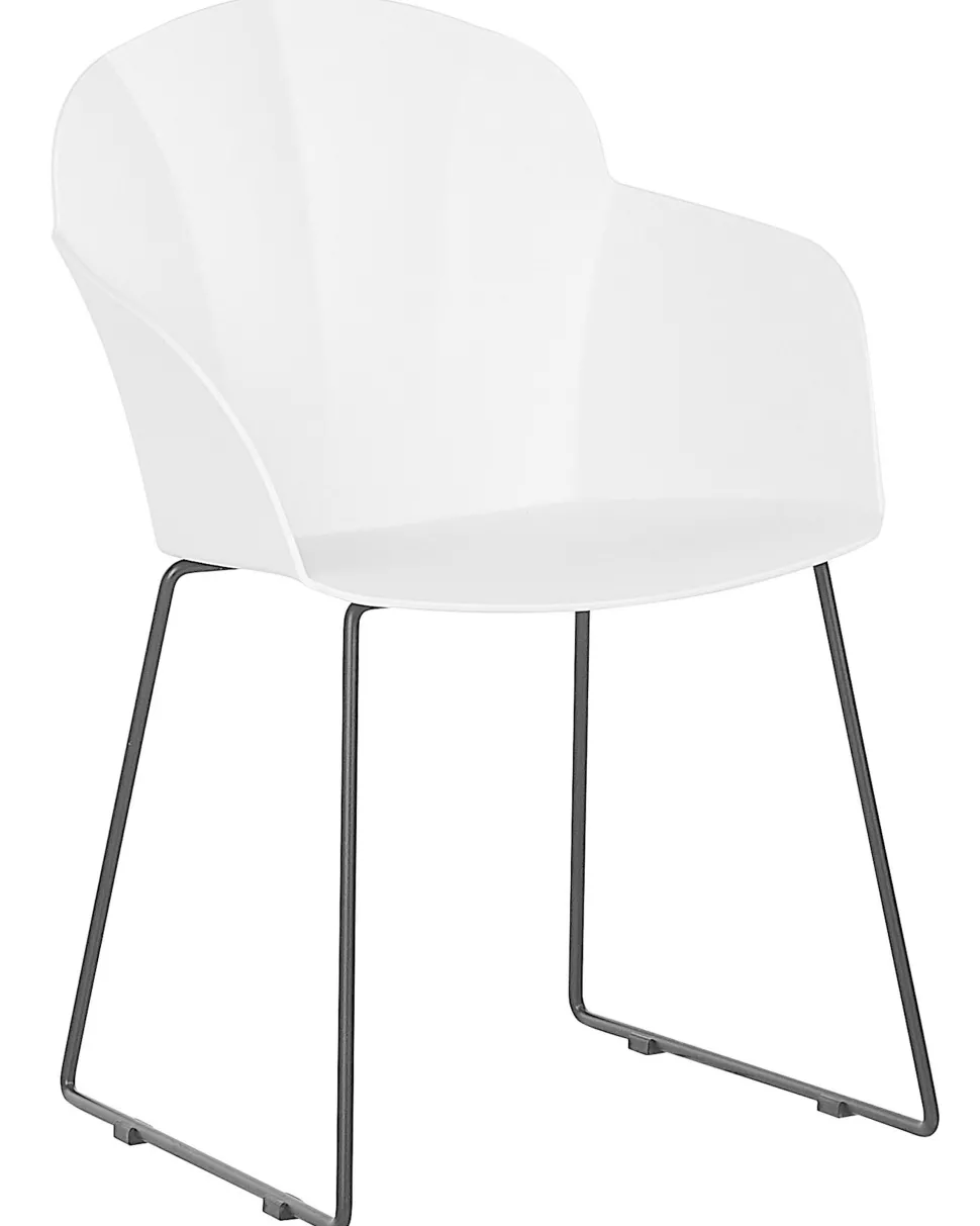 Esszimmerstuhl Kunststoff Weis 2Er Set Sylva