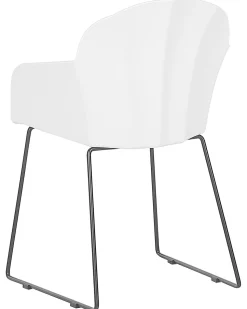Esszimmerstuhl Kunststoff Weis 2Er Set Sylva
