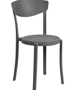 Esszimmerstuhl Kunststoff Dunkelgrau 4Er Set Vieste