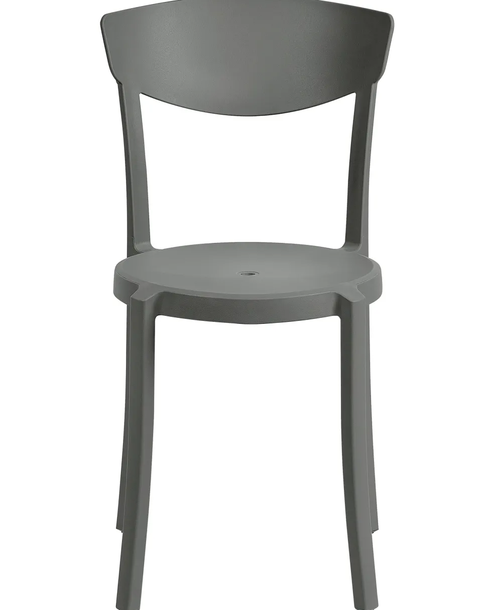 Esszimmerstuhl Kunststoff Dunkelgrau 4Er Set Vieste