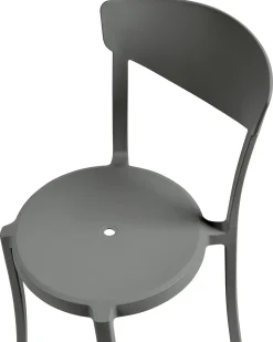 Esszimmerstuhl Kunststoff Dunkelgrau 4Er Set Vieste
