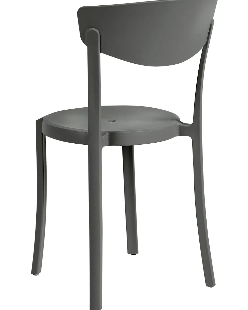 Esszimmerstuhl Kunststoff Dunkelgrau 4Er Set Vieste