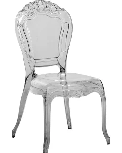 Esszimmerstuhl Kunststoff Transparent Schwarz 2Er Set Vermont