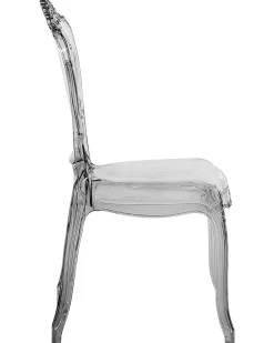 Esszimmerstuhl Kunststoff Transparent Schwarz 2Er Set Vermont