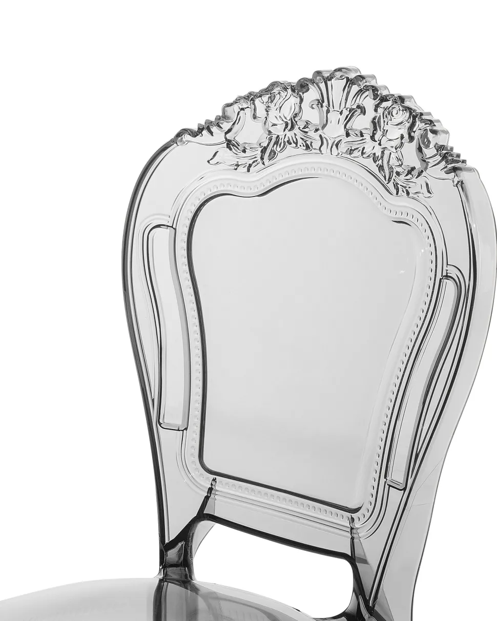 Esszimmerstuhl Kunststoff Transparent Schwarz 2Er Set Vermont