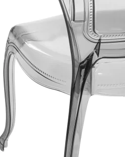 Esszimmerstuhl Kunststoff Transparent Schwarz 2Er Set Vermont
