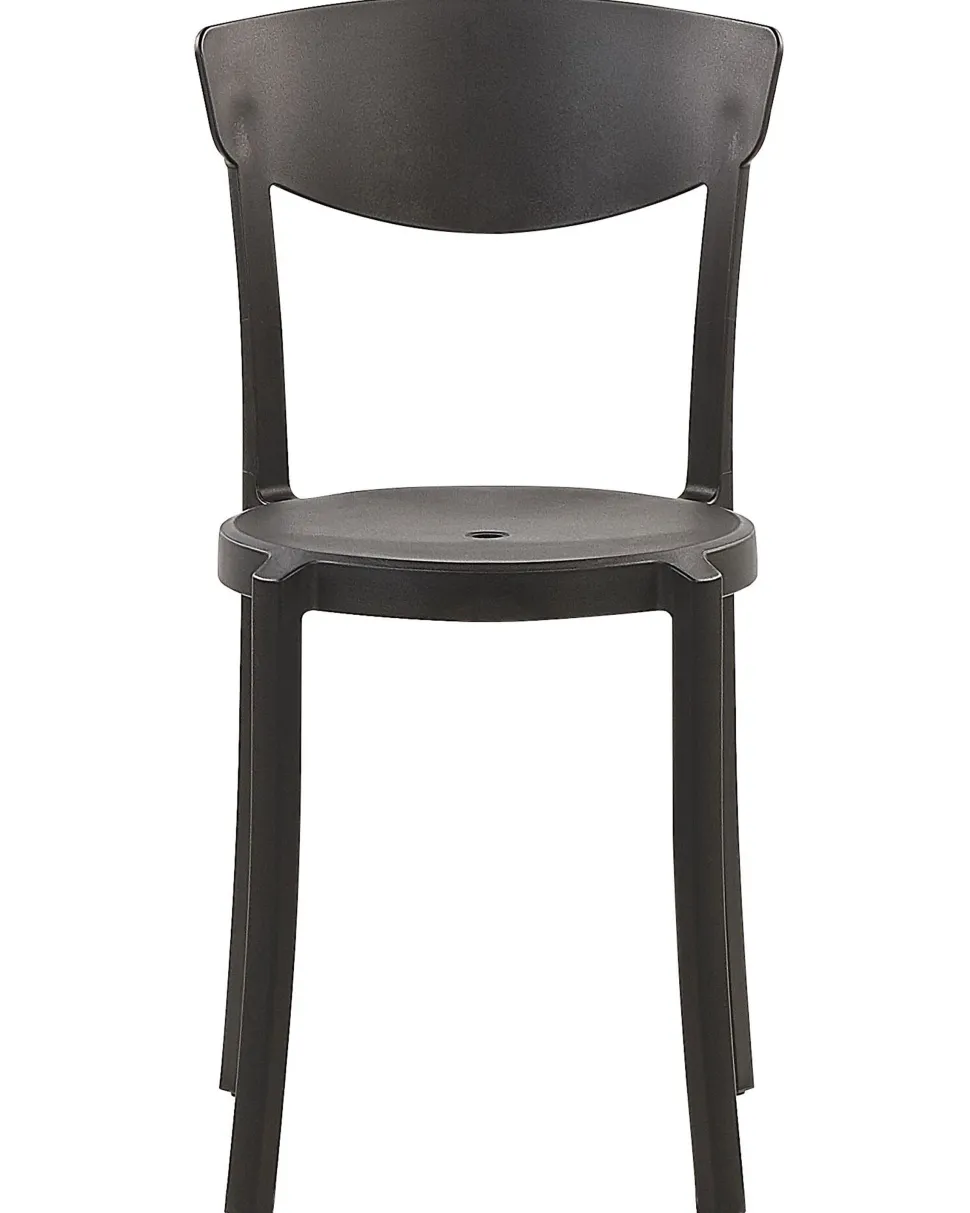 Esszimmerstuhl Kunststoff Schwarz 4Er Set Vieste