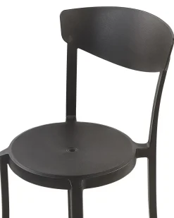 Esszimmerstuhl Kunststoff Schwarz 4Er Set Vieste