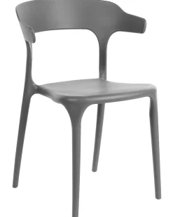 Esszimmerstuhl Kunststoff Dunkelgrau 8Er Set Gubbio