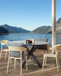 Esszimmerstuhl Kunststoff Sandbeige 4Er Set Gubbio