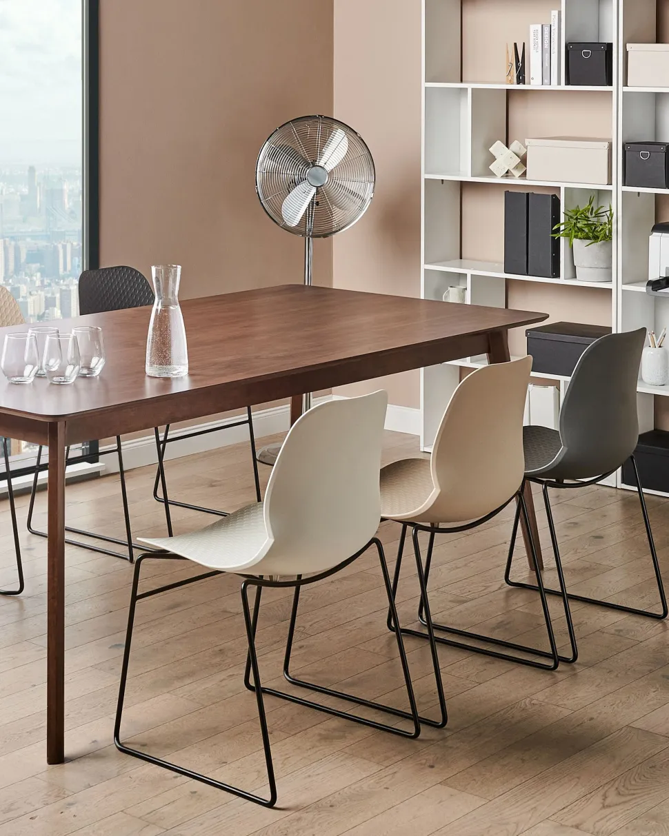 Esszimmerstuhl Kunststoff Beige / Schwarz 4Er Set Panora