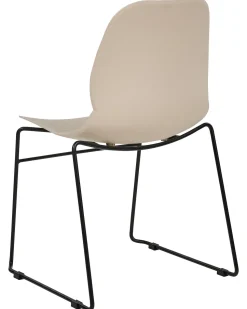 Esszimmerstuhl Kunststoff Beige / Schwarz 4Er Set Panora