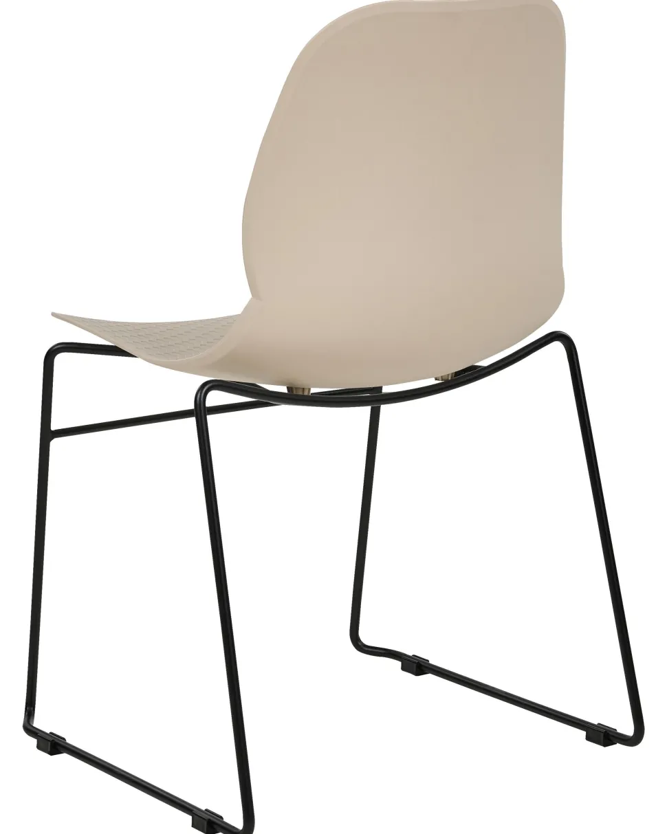 Esszimmerstuhl Kunststoff Beige / Schwarz 4Er Set Panora
