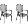 Esszimmerstuhl Kunststoff Transparent Schwarz 2Er Set Vermont Ii