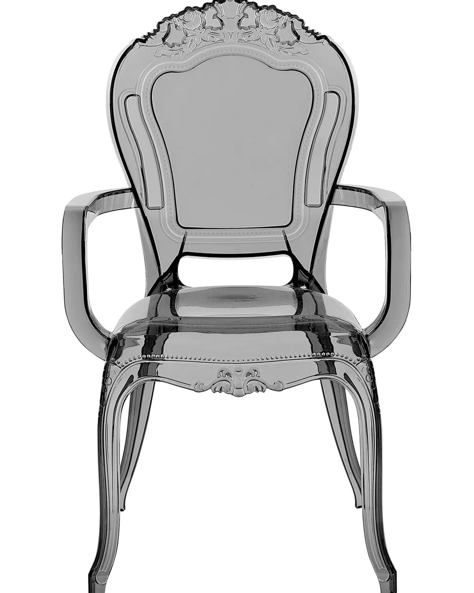 Esszimmerstuhl Kunststoff Transparent Schwarz 2Er Set Vermont Ii