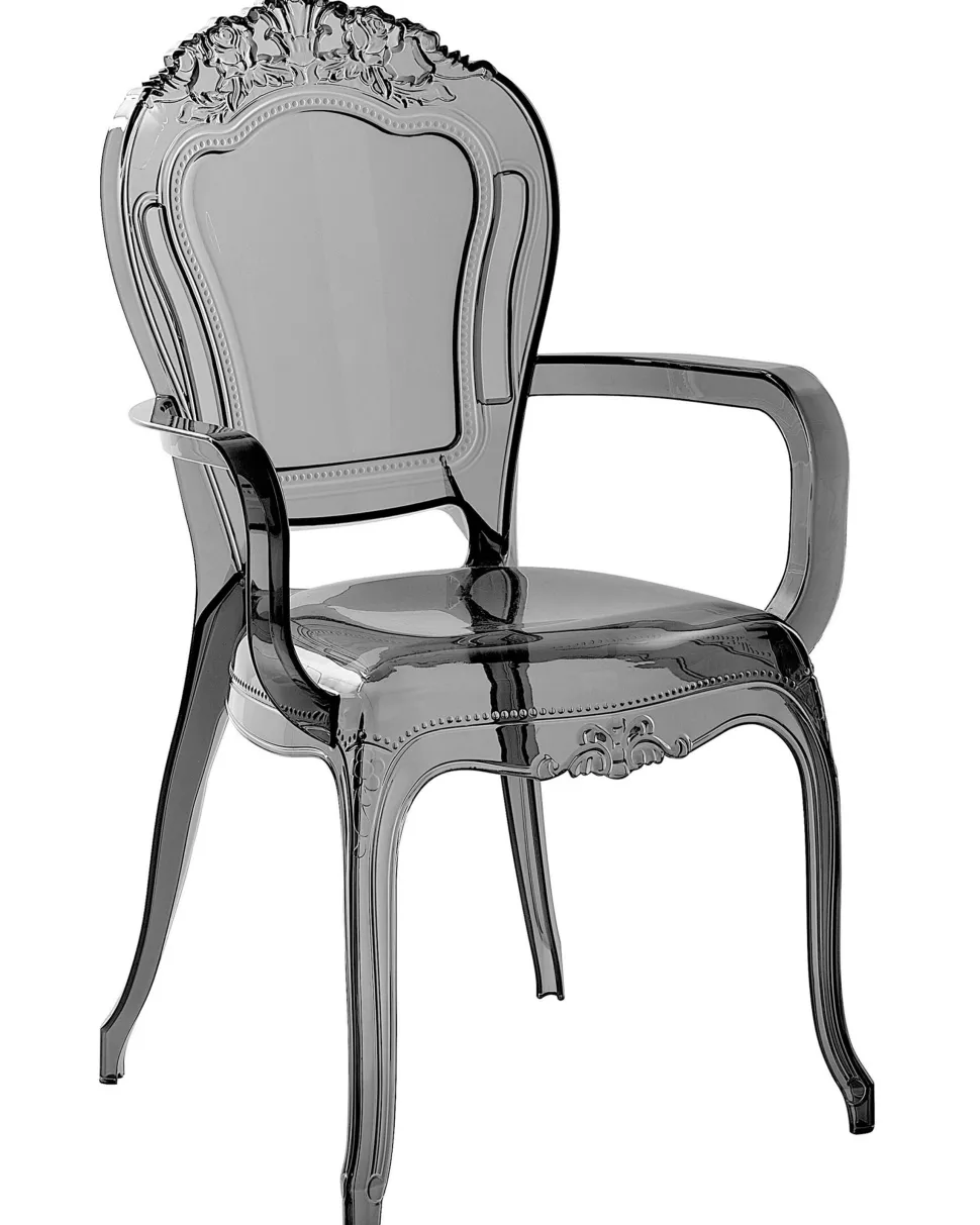 Esszimmerstuhl Kunststoff Transparent Schwarz 2Er Set Vermont Ii