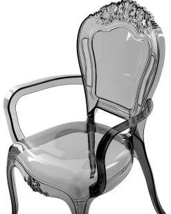 Esszimmerstuhl Kunststoff Transparent Schwarz 2Er Set Vermont Ii
