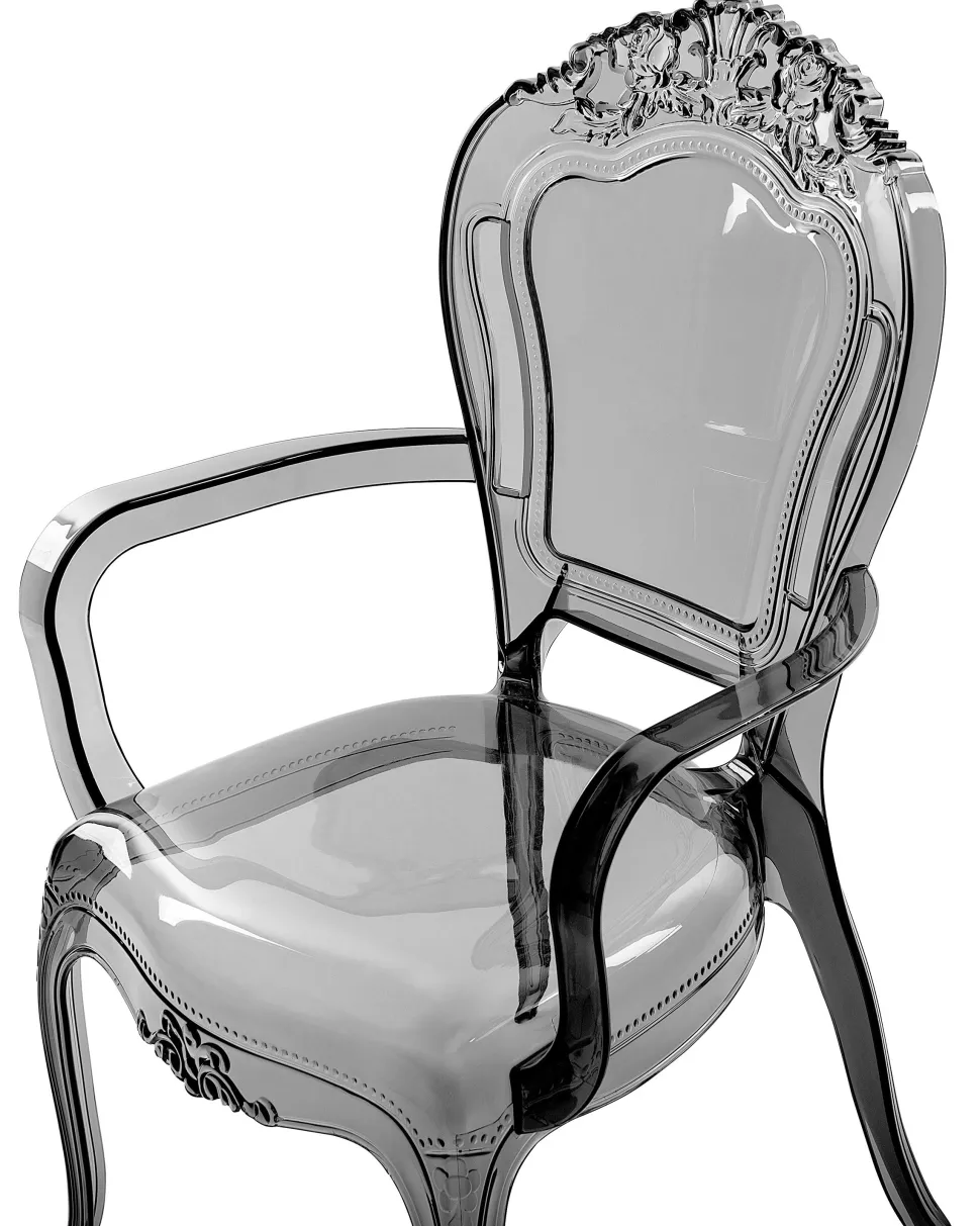 Esszimmerstuhl Kunststoff Transparent Schwarz 2Er Set Vermont Ii