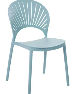 Esszimmerstuhl Kunststoff Blau 4Er Set Ostia