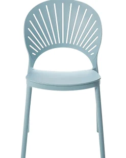 Esszimmerstuhl Kunststoff Blau 4Er Set Ostia
