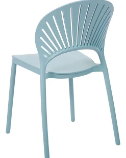 Esszimmerstuhl Kunststoff Blau 4Er Set Ostia