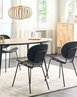 Esszimmerstuhl Kunststoff Schwarz 2Er Set Shonto