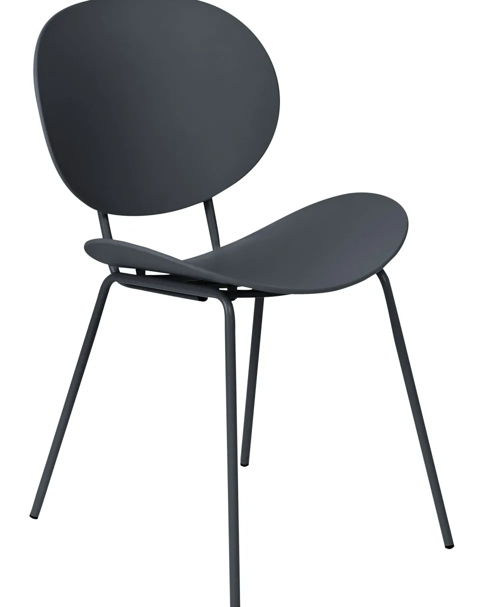 Esszimmerstuhl Kunststoff Schwarz 2Er Set Shonto