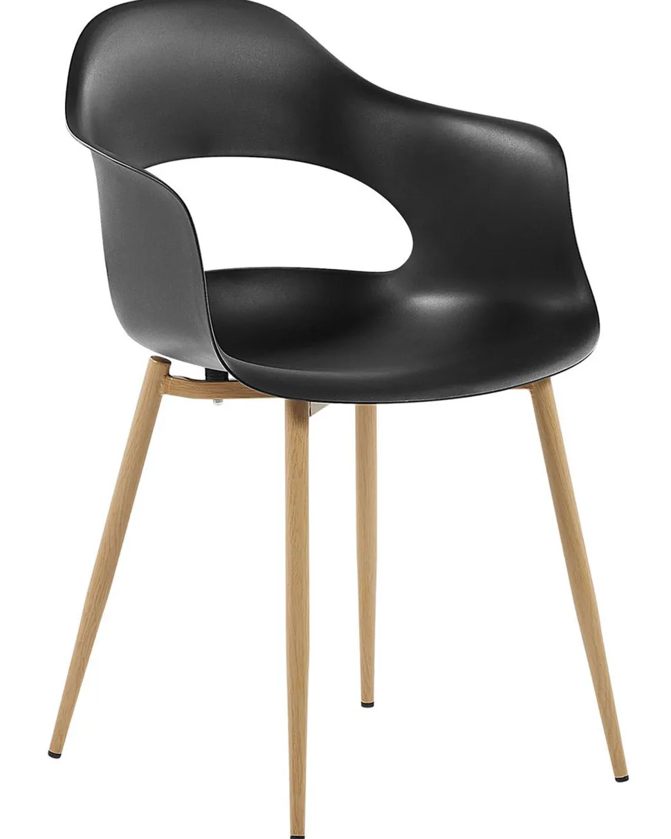 Esszimmerstuhl Kunststoff Schwarz 2Er Set Utica