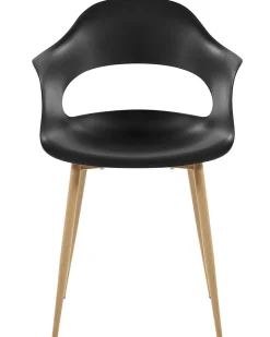 Esszimmerstuhl Kunststoff Schwarz 2Er Set Utica