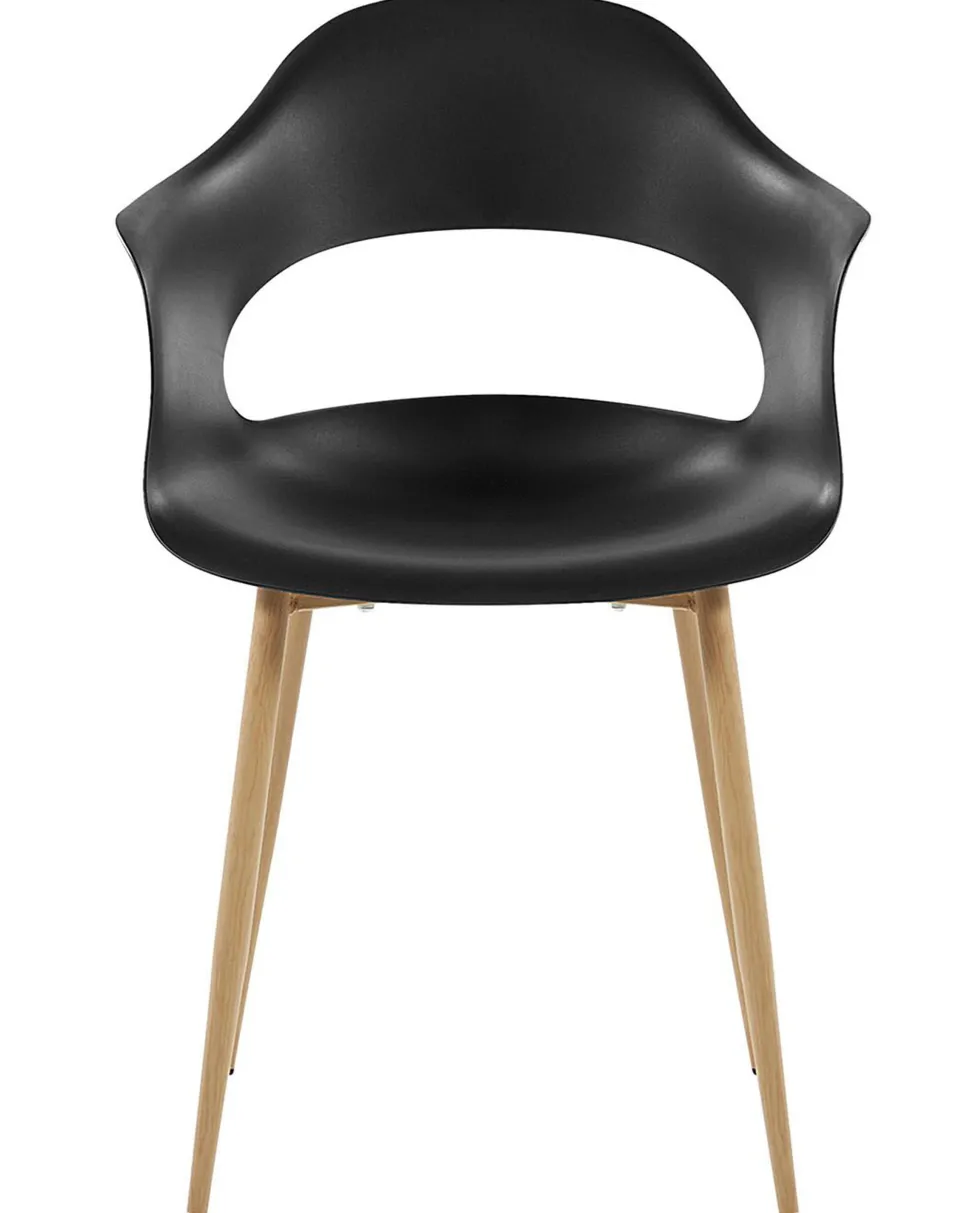 Esszimmerstuhl Kunststoff Schwarz 2Er Set Utica
