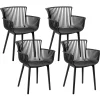 Esszimmerstuhl Kunststoff Schwarz 4Er Set Pesaro