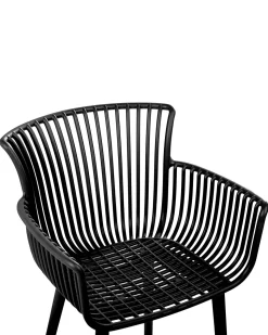 Esszimmerstuhl Kunststoff Schwarz 4Er Set Pesaro