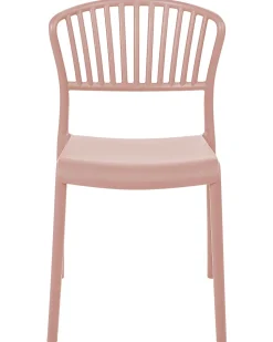 Esszimmerstuhl Kunststoff Rosa 4Er Set Gela
