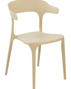 Esszimmerstuhl Kunststoff Sandbeige 8Er Set Gubbio