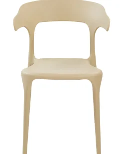 Esszimmerstuhl Kunststoff Sandbeige 8Er Set Gubbio