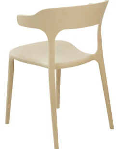 Esszimmerstuhl Kunststoff Sandbeige 8Er Set Gubbio