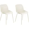 Esszimmerstuhl Kunststoff Beige 2Er Set Milaca