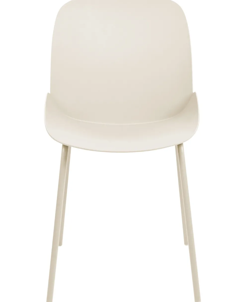Esszimmerstuhl Kunststoff Beige 2Er Set Milaca