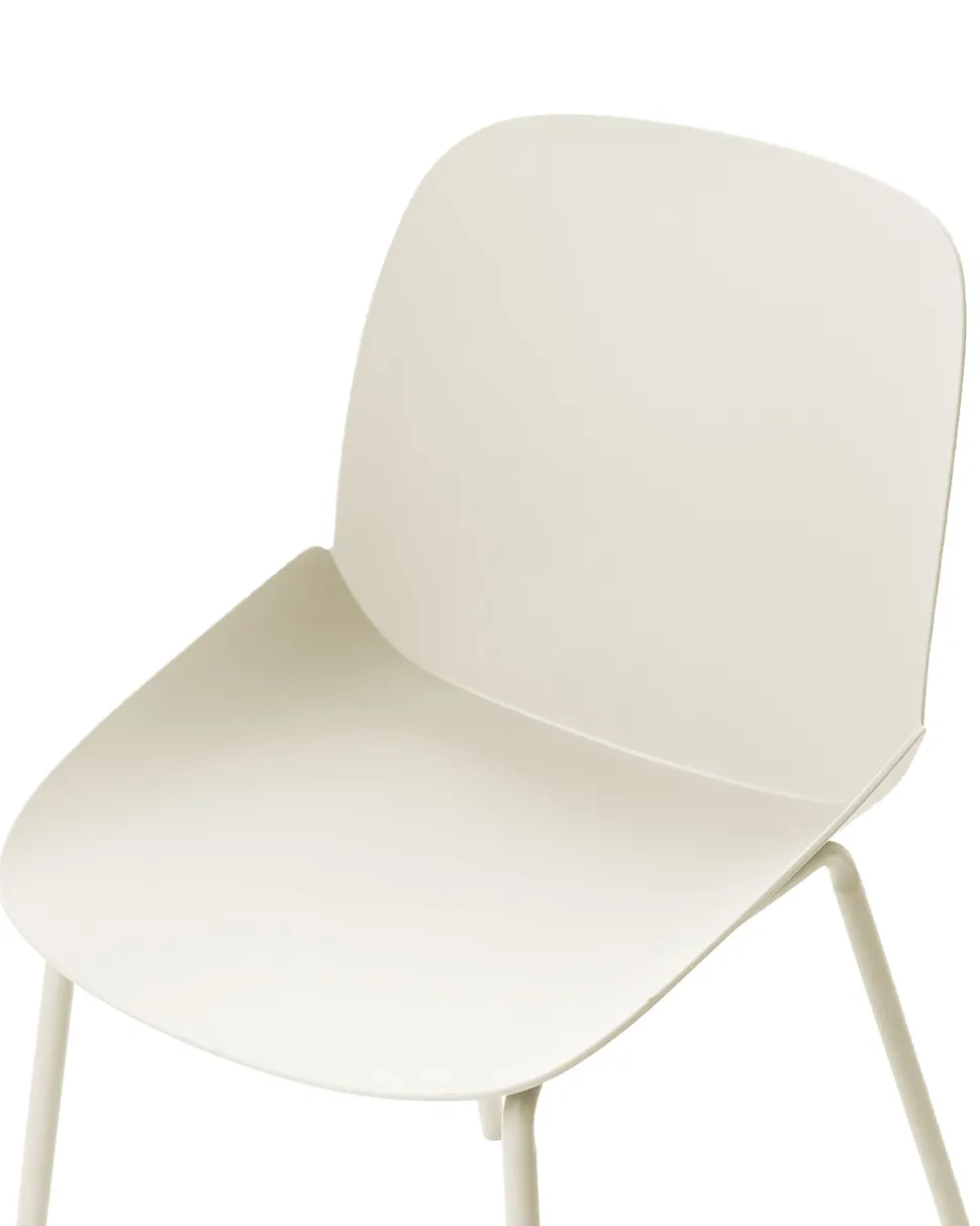 Esszimmerstuhl Kunststoff Beige 2Er Set Milaca