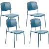Esszimmerstuhl Kunststoff Blau 4Er Set Astoria